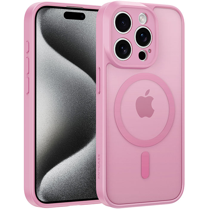 FNTCASE for iPhone 15 Pro Max Magnetic Frosted Translucent Matte Slim Case