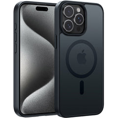 FNTCASE iPhone 15 Pro Max Hülle: Magnetisches Laden, stoßfeste Magsafe-Unterstützung – Frosted Oil Spray Touch 