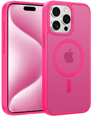 FNTCASE iPhone 15 Pro Max Case: Magnetic Charging Shockproof Magsafe Support - Frosted Oil Spray Touch