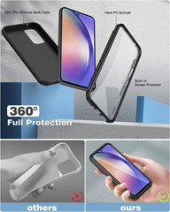 Galaxy A54 5G 6.4inch Slim Rugged Cover with Screen Protector Black FNTCASE