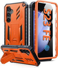 Samsung Galaxy S23 FE Phone Case with Built-in Screen Protector Orange