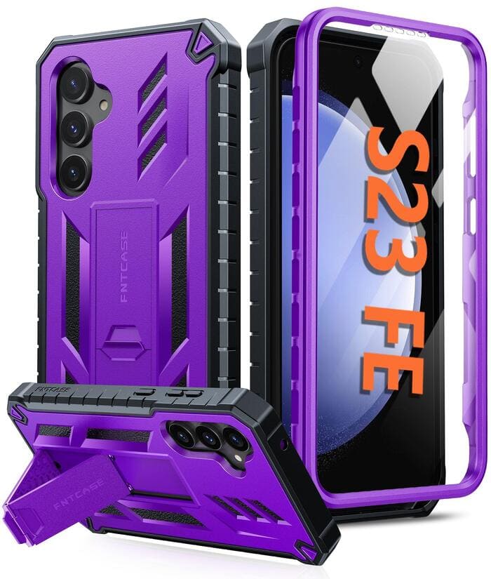 Samsung Galaxy S23 FE Case Rugged Shockproof TPU Protection Bumper Matte Textured Cell Phone Cover with Built-in Screen Protector – FNTCASE OFFICIAL Samsung Galaxy S23 FE Case Rugged Shockproof TPU Protection Bumper Matte Textured Cell Phone Cover with Built-in Screen Protector – FNTCASE OFFICIAL