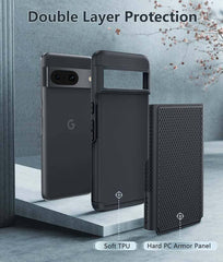 Pixel 8 Dual Layer Shockproof Protective Phone Cover with Anti Slip Textured Back Cell Case