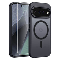 Google Pixel 11/ 11 Pro Case, FNTCASE Translucent Matte Magnetic Shockproof Cover, Military Drop-Tested Anti-Fingerprint Hard Back