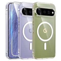 Google Pixel 11/ 11 Pro Clear Case: Magnetic Charging Shockproof Magsafe Support