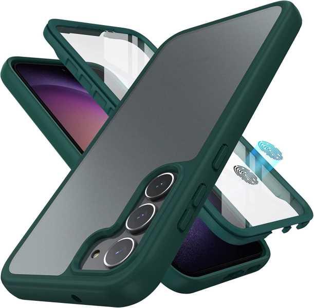 Galaxy S23 Rugged Slim Sturdy Matte Textured Case with Built-in Screen Protector - FNTCASE OFFICIAL