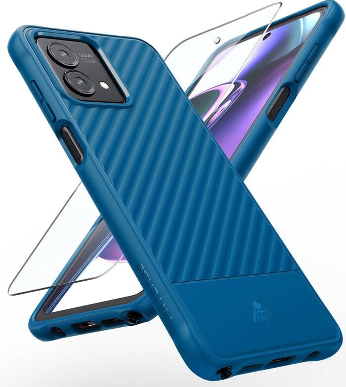 Moto G-Stylus-5G 2023 Case: Slim Soft Textured Phone Cover Blue