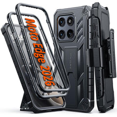 Motorola Edge 2026 Phone Case: Rugged Protective Phone Case with Belt Clip Holster and Kickstand