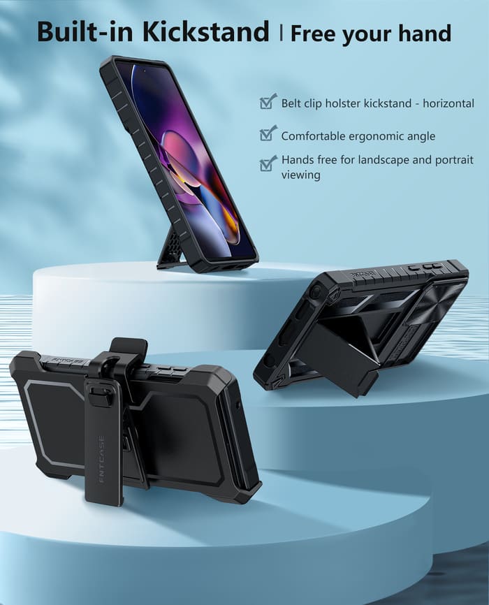 Rugged Protective Moto G Stylus 5G 2024 Case with Belt Clip Holster
