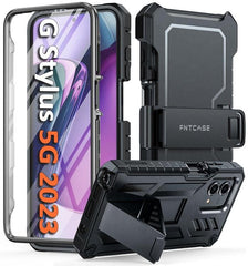 Moto G Stylus 5G 2023 Protective Cell Case with Belt-Clip Holster FNTCASE