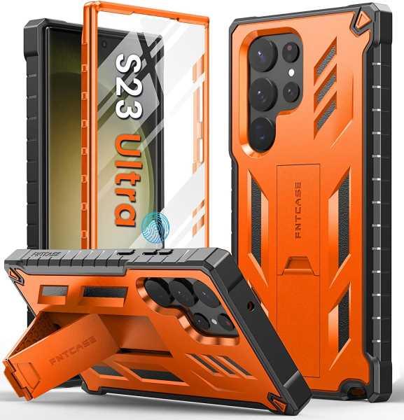Galaxy S23 Ultra Military Matte Textured Rugged Shockproof Cover with Built-in Screen Protector and Kickstand – FNTCASE OFFICIAL Galaxy S23 Ultra Military Matte Textured Rugged Shockproof Cover with Built-in Screen Protector and Kickstand – FNTCASE OFFICIAL