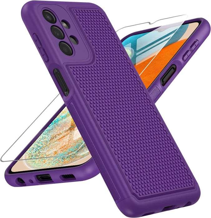 Galaxy A23 5G /4G LTE Protective Phone Case with Non-Slip Texture Purple