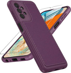 Galaxy A23 5G /4G LTE Protective Phone Case with Non-Slip Texture Dark Red