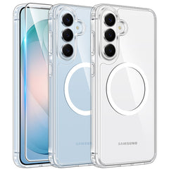 Samsung Galaxy S26 Plus Clear Phone Case: Magnetic Charging Shockproof Magsafe Support