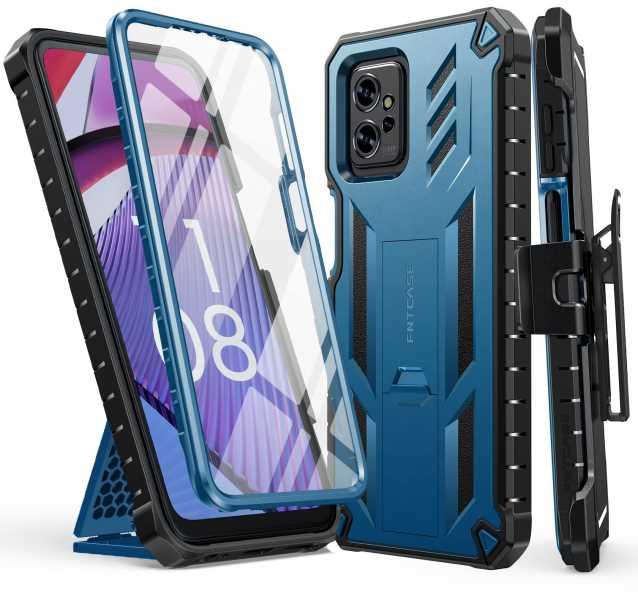 Moto G-Power Moto G-5G 2023 Case Drop Resistant Rugged Belt Clip and Stand Military Grade Matte Texture Shock Resistant Durable - FNTCASE OFFICIAL