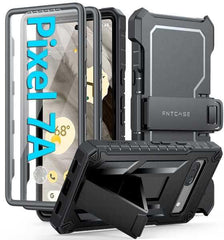 Pixel 7A case Built-in Screen Protector Kickstand and Belt Clip Holster Military Phone Case - FNTCASE OFFICIAL