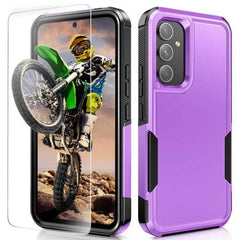 Galaxy A54 5G Case Shockproof Dual Layer Tough Cell Phone Cover Protective with Tempered Glass Screen - FNTCASE OFFICIAL