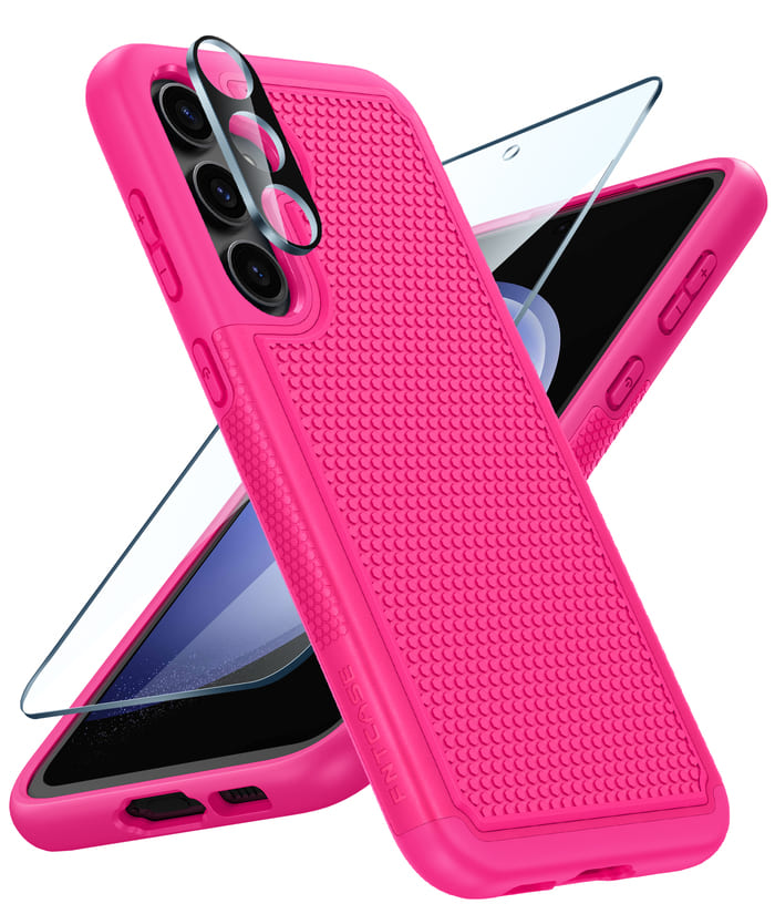 Samsung Galaxy S23-FE Sturdy Case with Non-Slip Texture Rose Pink