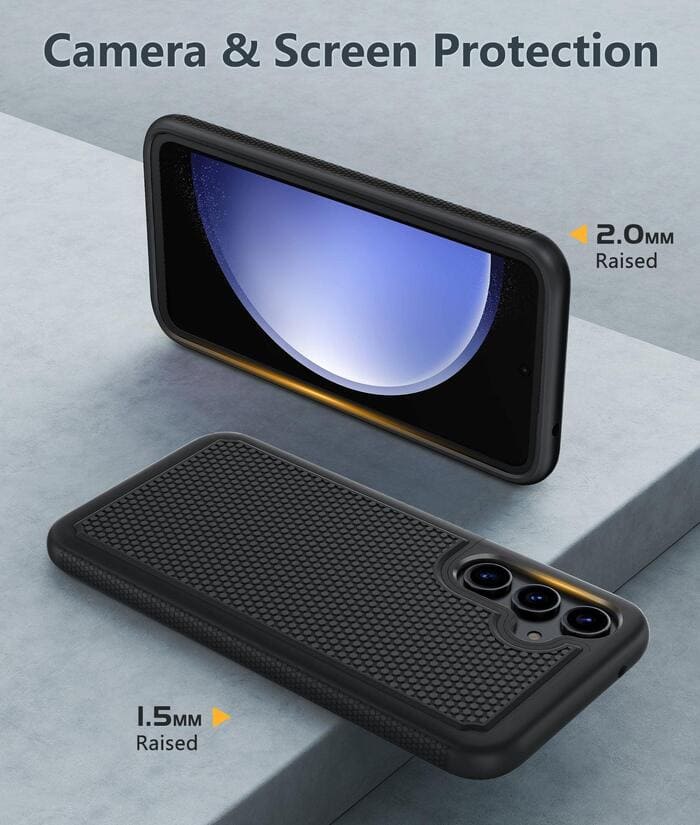 Samsung Galaxy S23-FE Sturdy Case with Non-Slip Texture Black