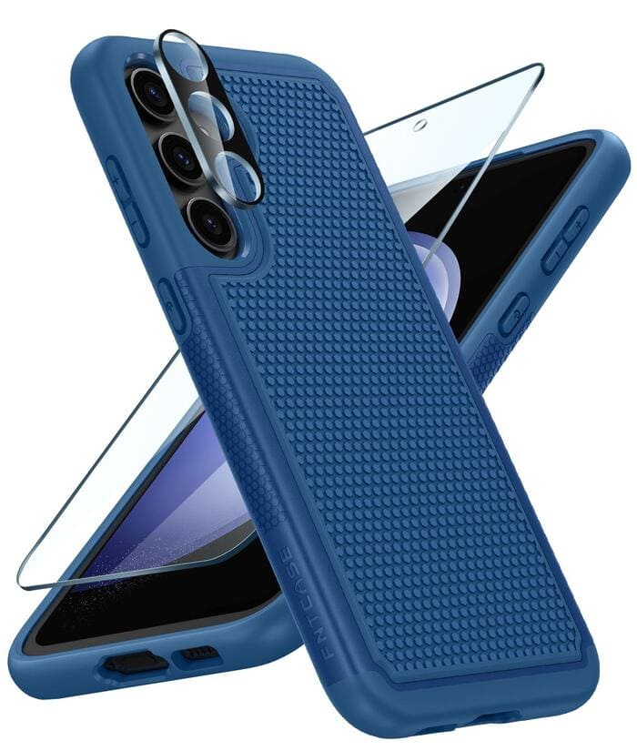Samsung Galaxy S23-FE Sturdy Case with Non-Slip Texture Blue