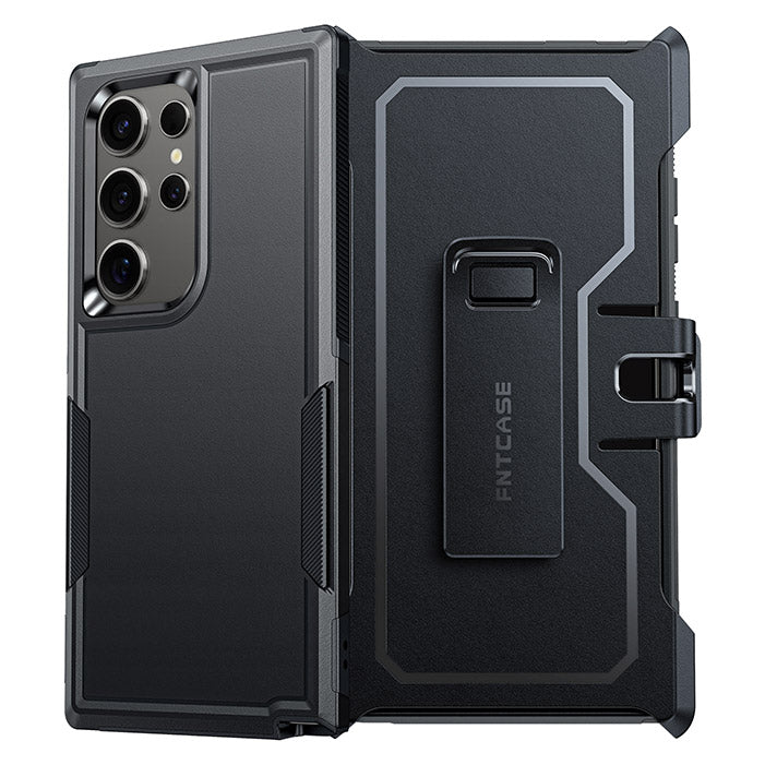 Galaxy S24 Ultra Case: Military Grade Drop with Belt Clip Holster