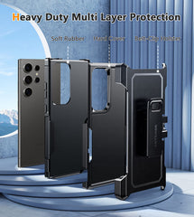 Galaxy S24 Ultra Case: Military Grade Drop with Belt Clip Holster