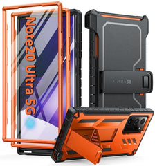 Galaxy Note-20-ultra Case: with Belt-Clip Holster and Kickstand Orange FNTCASE