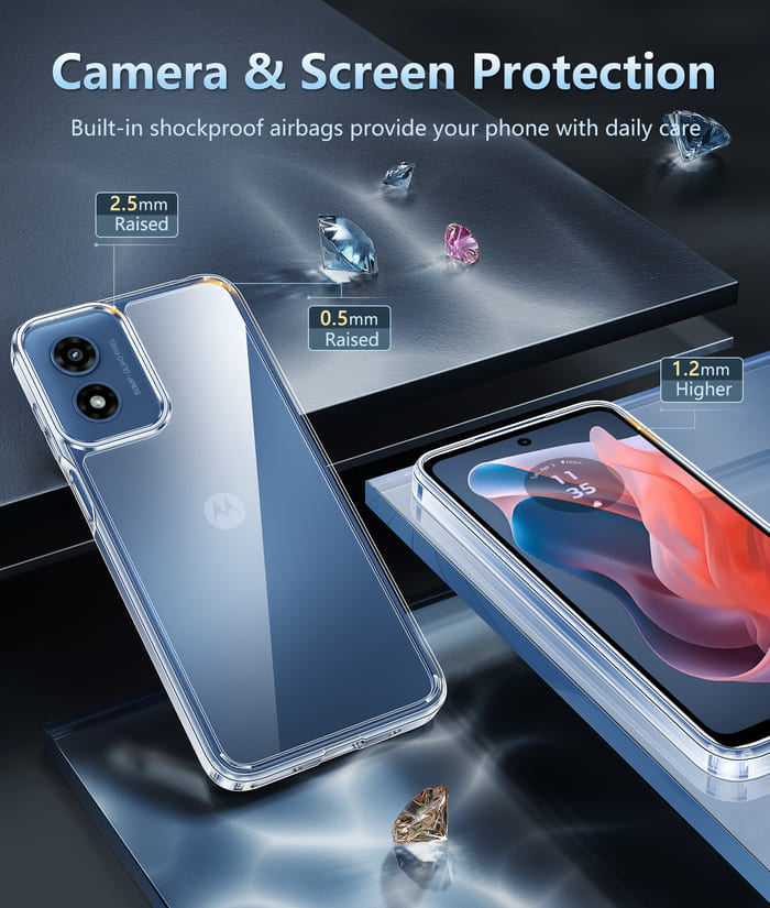 FNTCASE for Motorola Moto G Play 2024 6.5 inch Clear Case: Wireless Charging Anti Yellowing Shockproof Phone Case – FNTCASE OFFICIAL FNTCASE for Motorola Moto G Play 2024 6.5 inch Clear Case: Wireless Charging Anti Yellowing Shockproof Phone Case – FNTCASE OFFICIAL