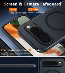 FNTCASE für Google Pixel 10 Pro XL 6,8 Zoll Handyhülle: Magnetische, durchscheinende, matte, stoßfeste, schlanke Handyhülle – sturzsichere Hartschale in Militärqualität mit Anti-Fingerabdruck-Schutzhülle 