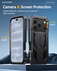 iPhone 18 Pro Max 6.9 inch Phone Case: Military Grade Shockproof with Built-in Screen Protector and Kickstand
