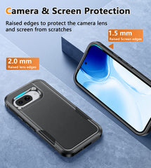 FNTCASE for Google Pixel 9A Case: Dual Layer Military Grade Drop Protection Phone Cover with Belt-Clip Holster | Rugged Durable Heavy Duty Shockproof Protective Bumper Tough