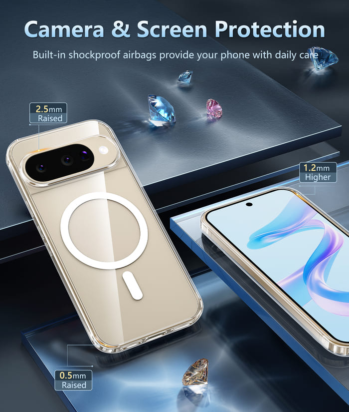 For Google Pixel 9 Pro XL 9/8/7 Mag Safe Case Magnetic Translucent Matte Cover e For Google Pixel 9 Pro XL 9/8/7 Mag Safe Case Magnetic Translucent Matte Cover e