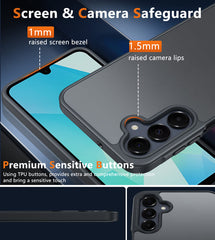 FNTCASE for Samsung Galaxy A16 5G Phone Case: Translucent Matte Shockproof Slim Phone Cover - Military Grade Drop Proof Hard Back Anti-Fingerprint Protective Case