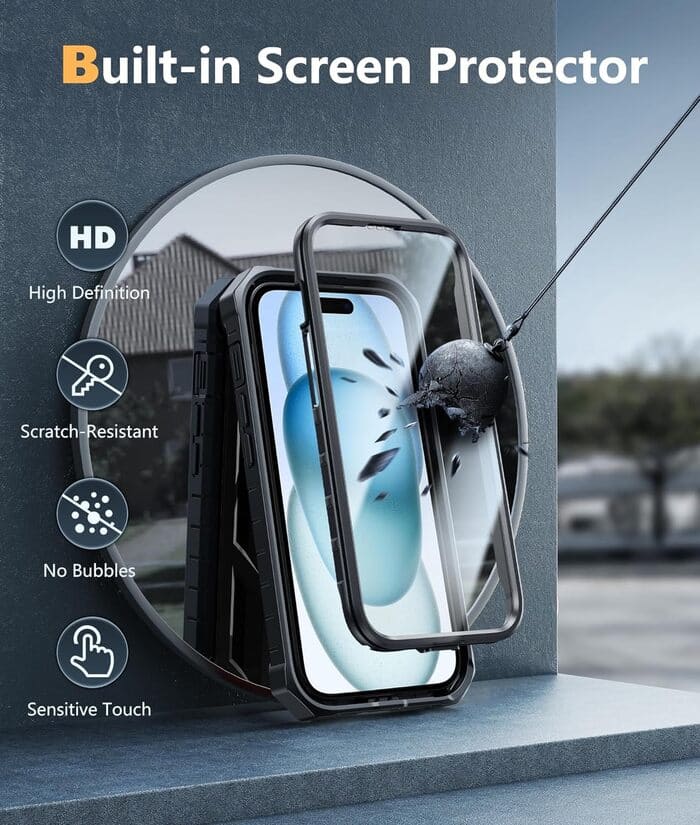 iPhone 15/ 14/ 13 Phone Case: Military Grade Shockproof with Kickstand FNTCASE OFFICIAL iPhone 15/ 14/ 13 Phone Case: Military Grade Shockproof with Kickstand FNTCASE OFFICIAL