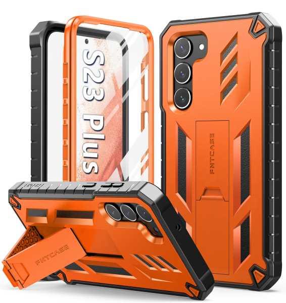 Galaxy S23 Plus Military Textured Rugged Cover with Kickstand & Screen Protector - FNTCASE OFFICIAL