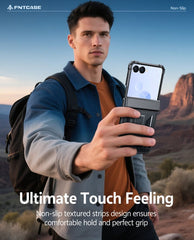 Samsung Z Flip 8 Phone Case: Rugged Protective Phone Case with Belt Clip Holster and Kickstand