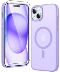 FNTCASE for iPhone 15 Plus 14 Plus Phone Case: Magnetic Charging Shockproof Magsafe Support - Frosted Oil Spray Touch