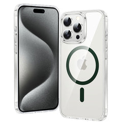 iPhone 15 Pro Clear Case: Magnetic Charging Anti Yellowing Shockproof Magsafe Support