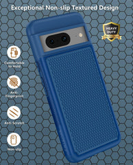 Pixel 8 Dual Layer Shockproof Protective Phone Cover with Anti Slip Textured Back Cell Case - FNTCASE OFFICIAL
