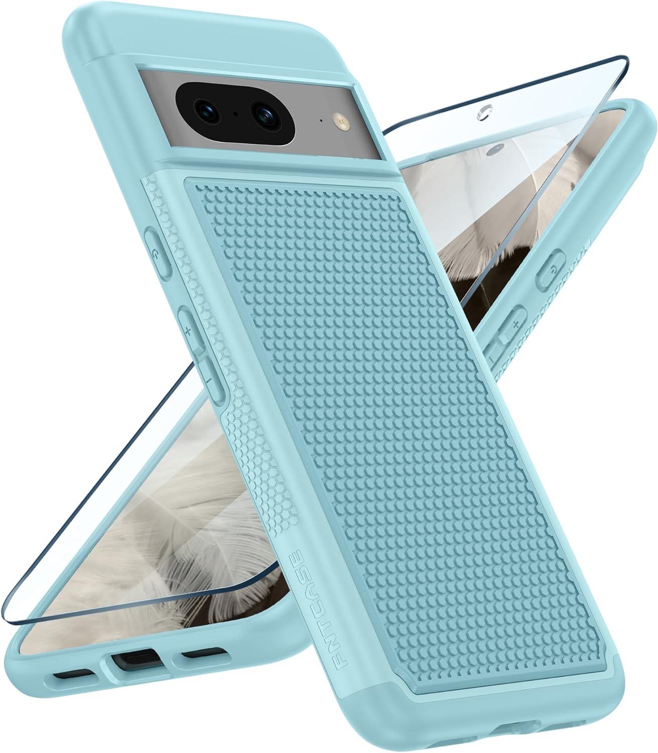 Pixel 8 Dual Layer Shockproof Protective Phone Cover with Anti Slip Textured Back Cell Case - FNTCASE OFFICIAL