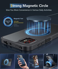 Samsung Galaxy XCover 7 Pro Phone Case: Magnetic Charging Shockproof Magsafe Support - Frosted Oil Spray Touch