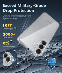 Samsung Galaxy A17 A16 Clear Phone Case: Wireless Charging Anti Yellowing Shockproof