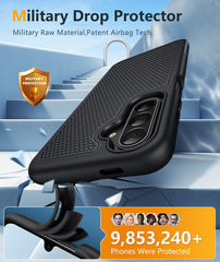 Samsung Galaxy A27 Shock Protection Cell Phone Case Sturdy Cover with Non-Slip Texture