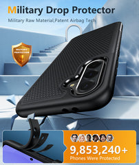 Samsung Galaxy A36 A56 Hülle: Magnetische, militärische Fallschutz, rutschfest, Anti-Fingerabdruck, duale Schicht, stoßfeste Handyhülle