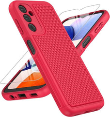 Galaxy A14 5G Case: Dual Layer Protective Heavy Duty Cell Phone Cover Shockproof Rugged with Non Slip Textured