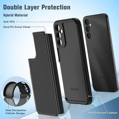 Galaxy A14 5G Case: Dual Layer Protective Heavy Duty Cell Phone Cover Shockproof Rugged with Non Slip Textured