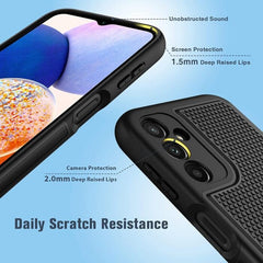 Galaxy A14 5G Case: Dual Layer Protective Heavy Duty Cell Phone Cover Shockproof Rugged with Non Slip Textured