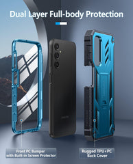 Galaxy A25 /A24 5G Case: Protective Military Grade Drop Proof Phone Case with Built-in Screen Protector and Kickstand - FNTCASE OFFICIAL