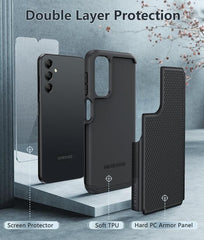Galaxy A25 /A24 5G Shock Protection Case with Non-Slip Texture Black