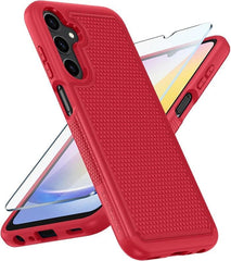Galaxy A25 /A24 5G Shock Protection Case with Non-Slip Texture Red